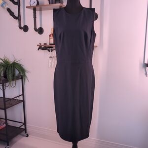 Sleek Ann Taylor Tall Sheath Dress in Black. Perfect for Office Siren/Corporate